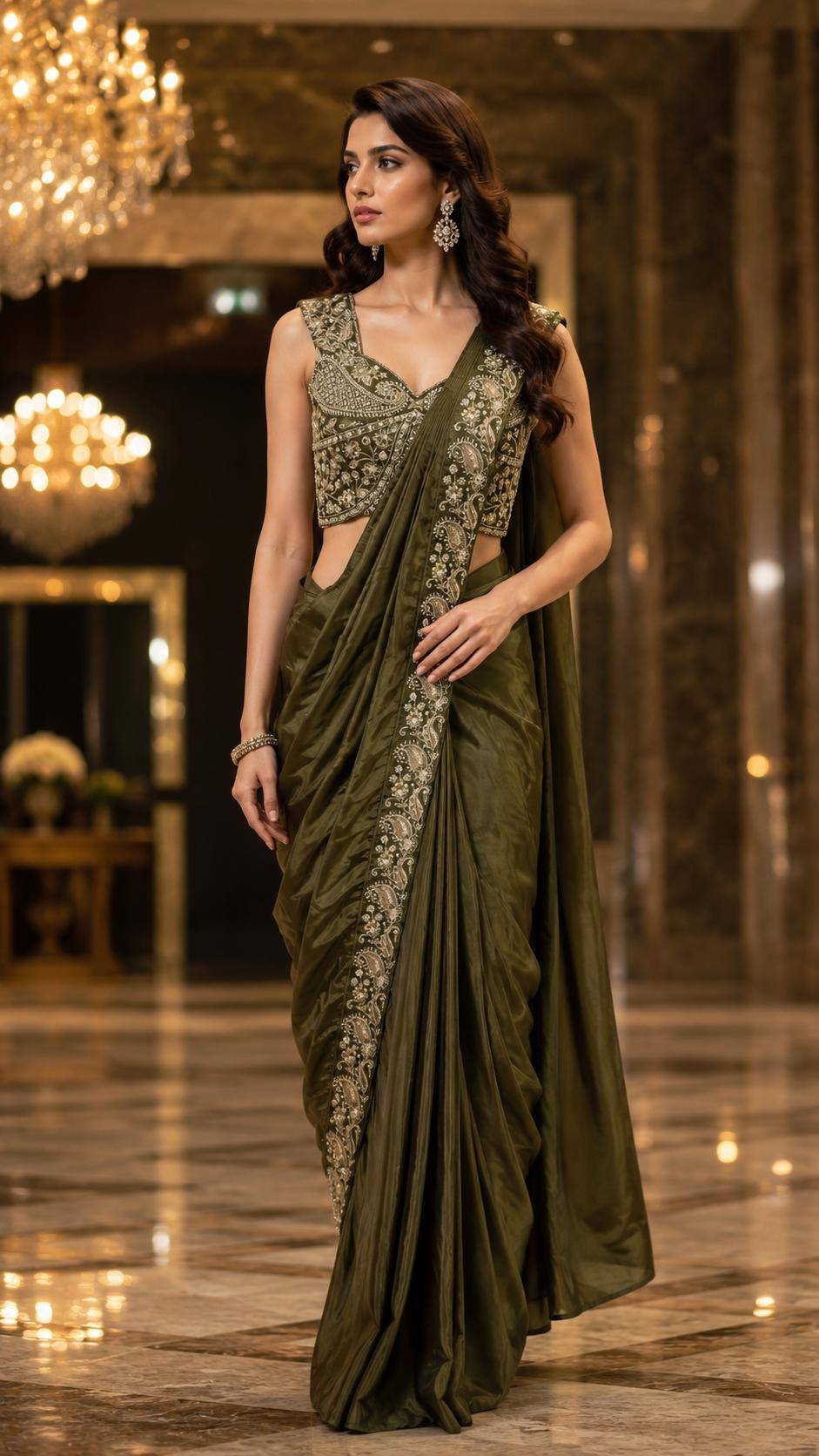 A536 By Amoha Trand 01 To 06 Series Indian Traditional Wear Collection Fancy Colorful Party Wear CHINNON Stitched Sarees At Wholesale Price